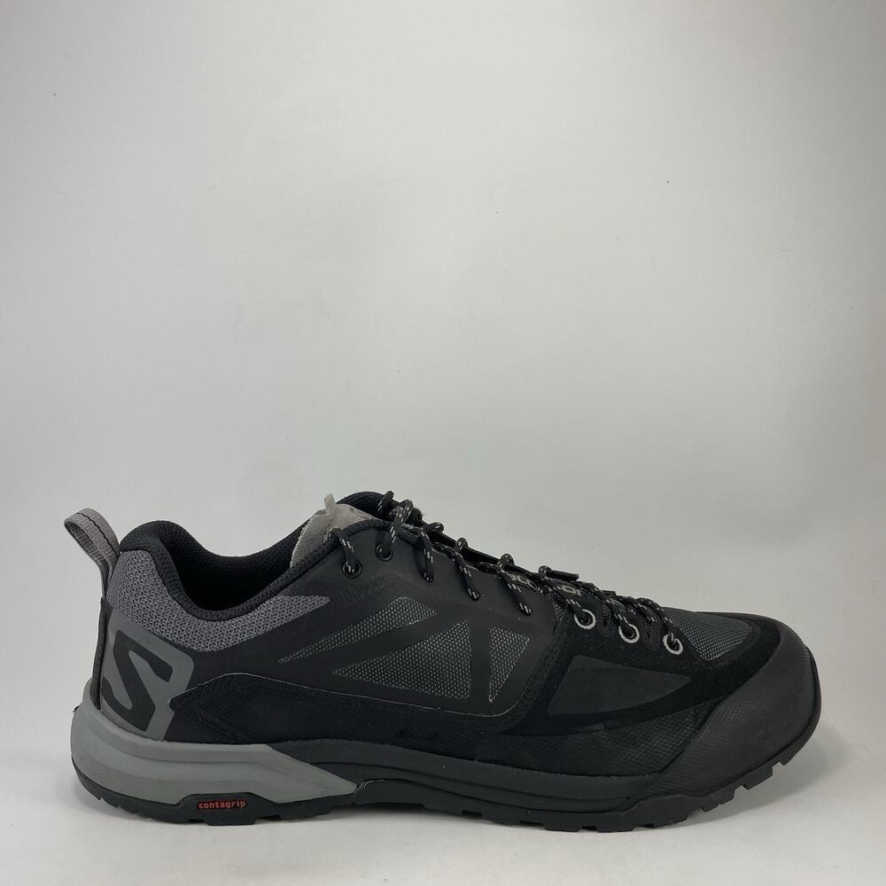 Salomon X Alp Spry Black Approach Hiking Shoes Mens Size 10.5 Low Trail Hiker